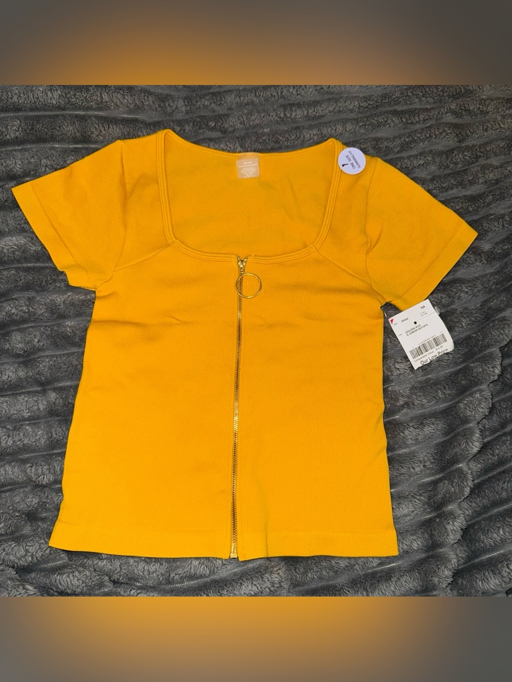 💛✨ Bloom Seasons Golden Yellow Zip-Up Top ✨